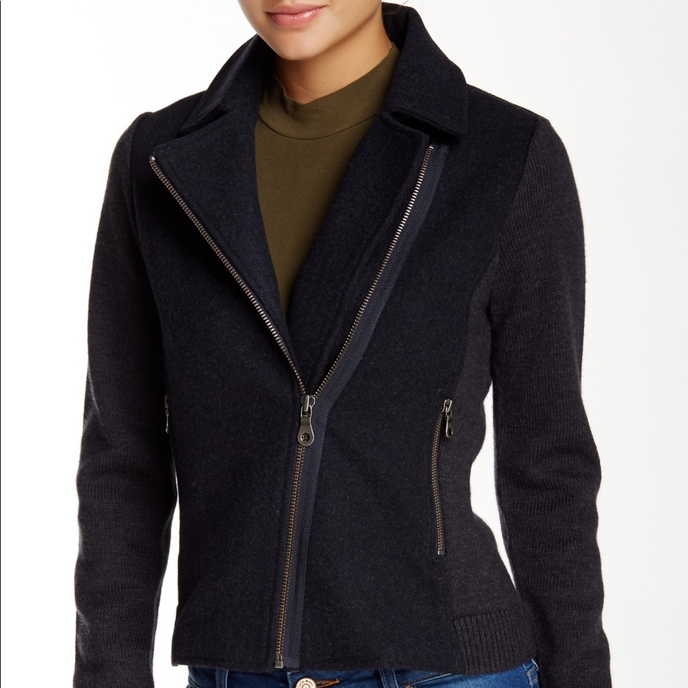 Joie Fannie Wool Blend Jacket in Charcoal
